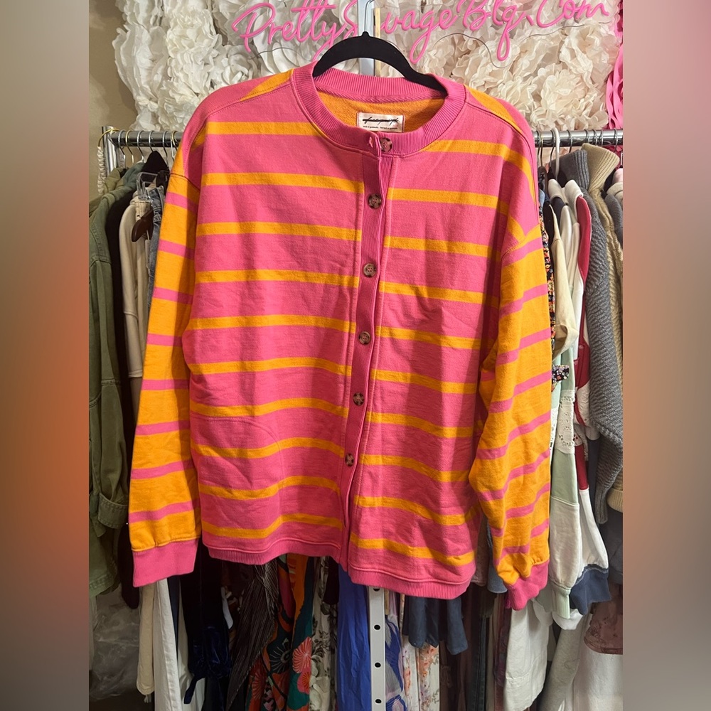 Free People Classic Striped Cardigan, Various Sizes NWT - Picture 4 of 8